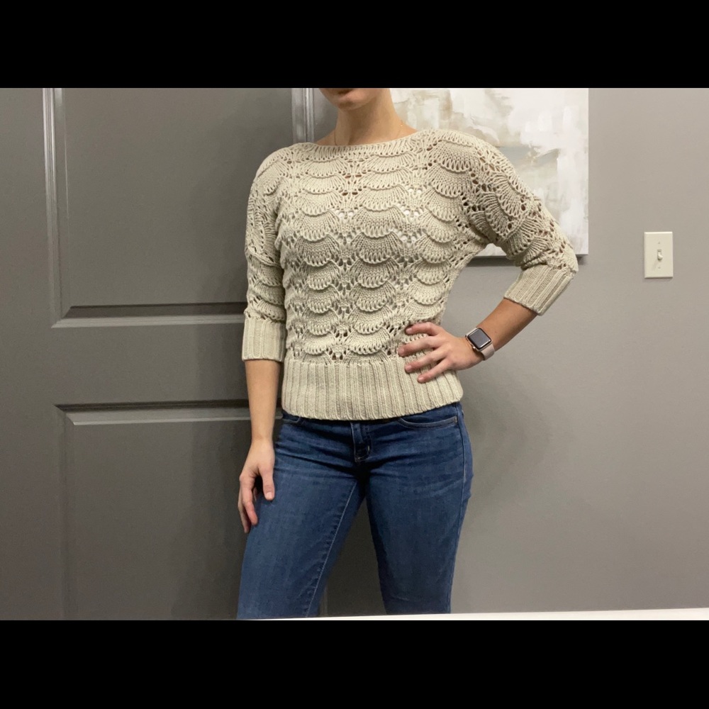 LOFT crochet sweater